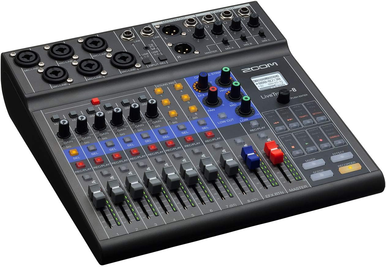 Zoom LiveTrak L - 8 Podcast Recorder - electronicsexpo.com - Pro Mixers