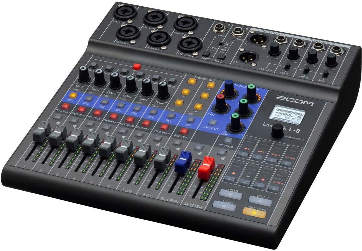 Zoom LiveTrak L - 8 Podcast Recorder - electronicsexpo.com - Pro Mixers