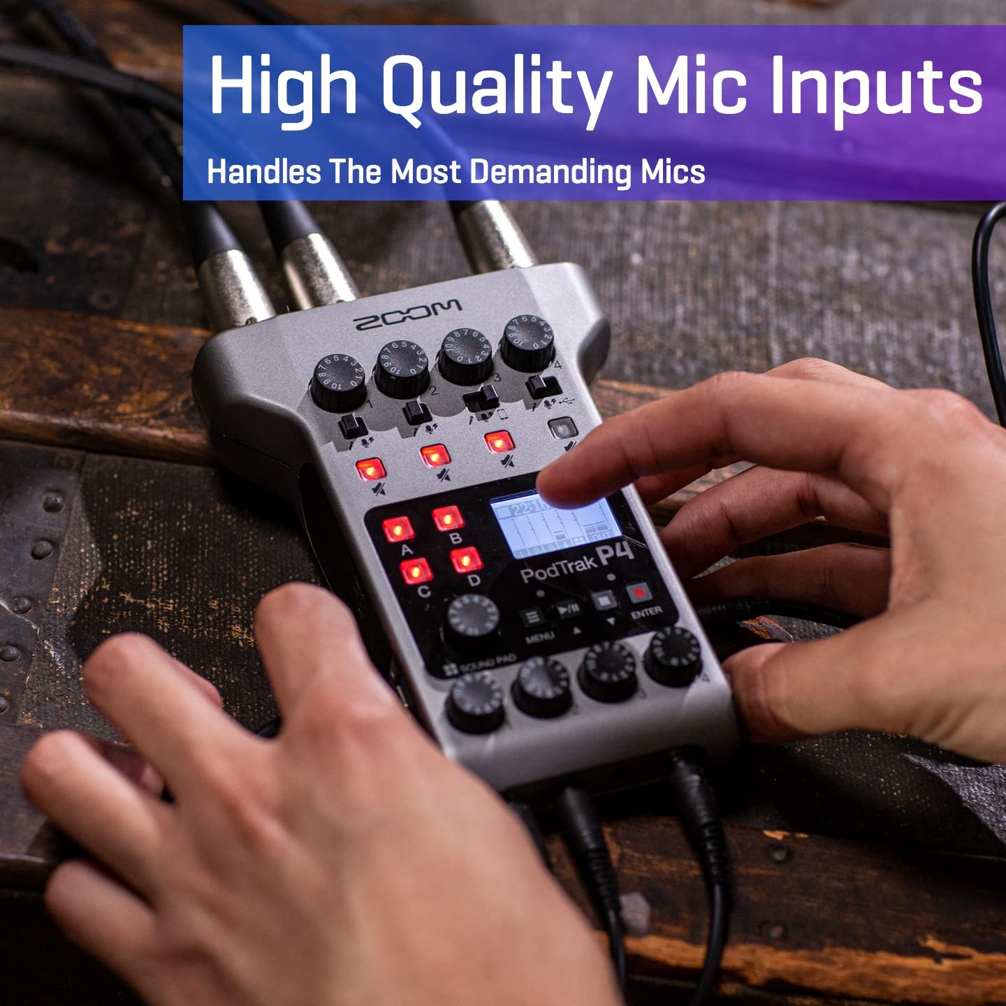 Zoom PodTrak P4 Portable Multitrack Podcast Recorder - electronicsexpo.com - Audio Interfaces