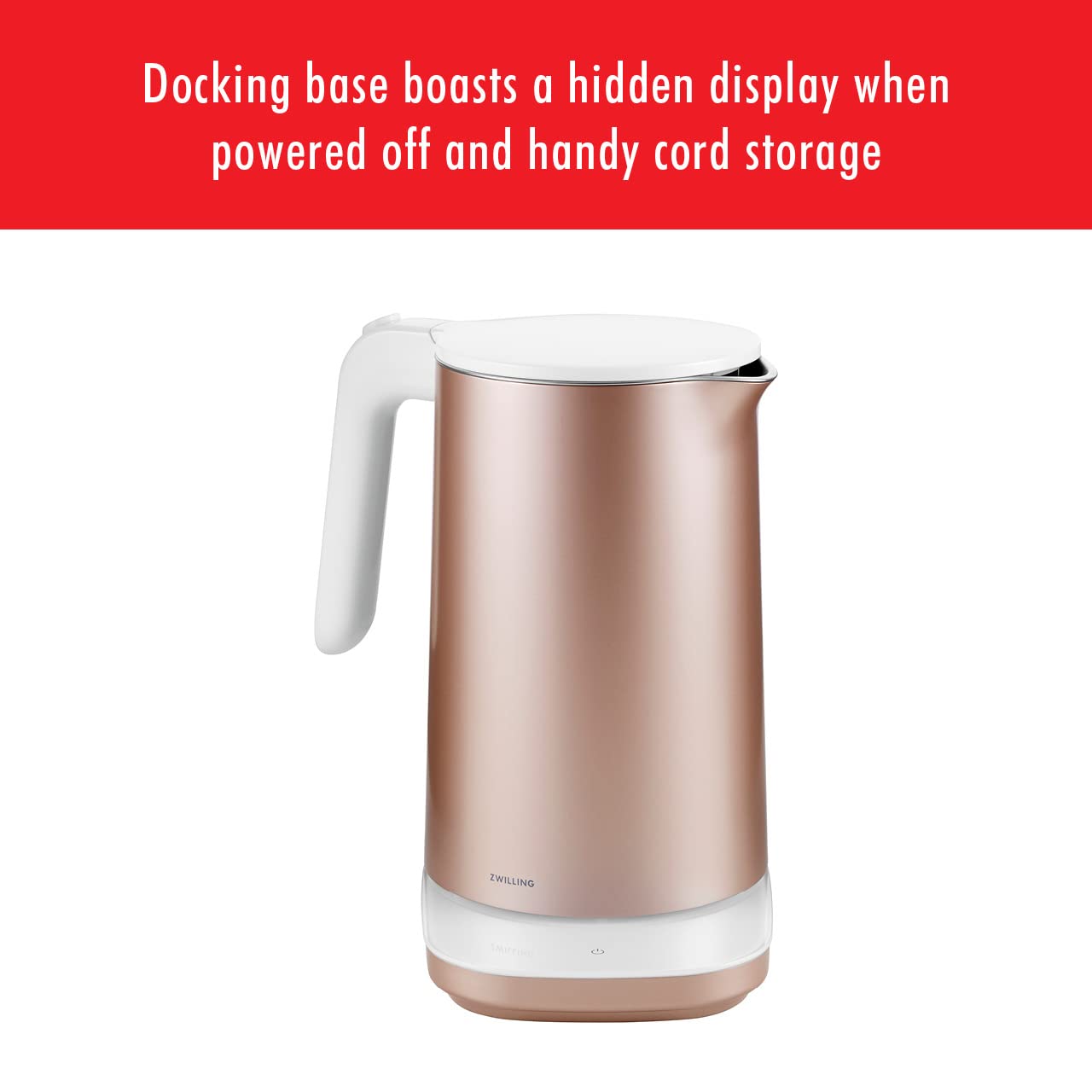 ZWILLING Enfinigy 1.56 - qt Cool Touch Stainless Steel Electric Kettle Pro, Tea Kettle, Rose - electronicsexpo.com - Electric Kettles