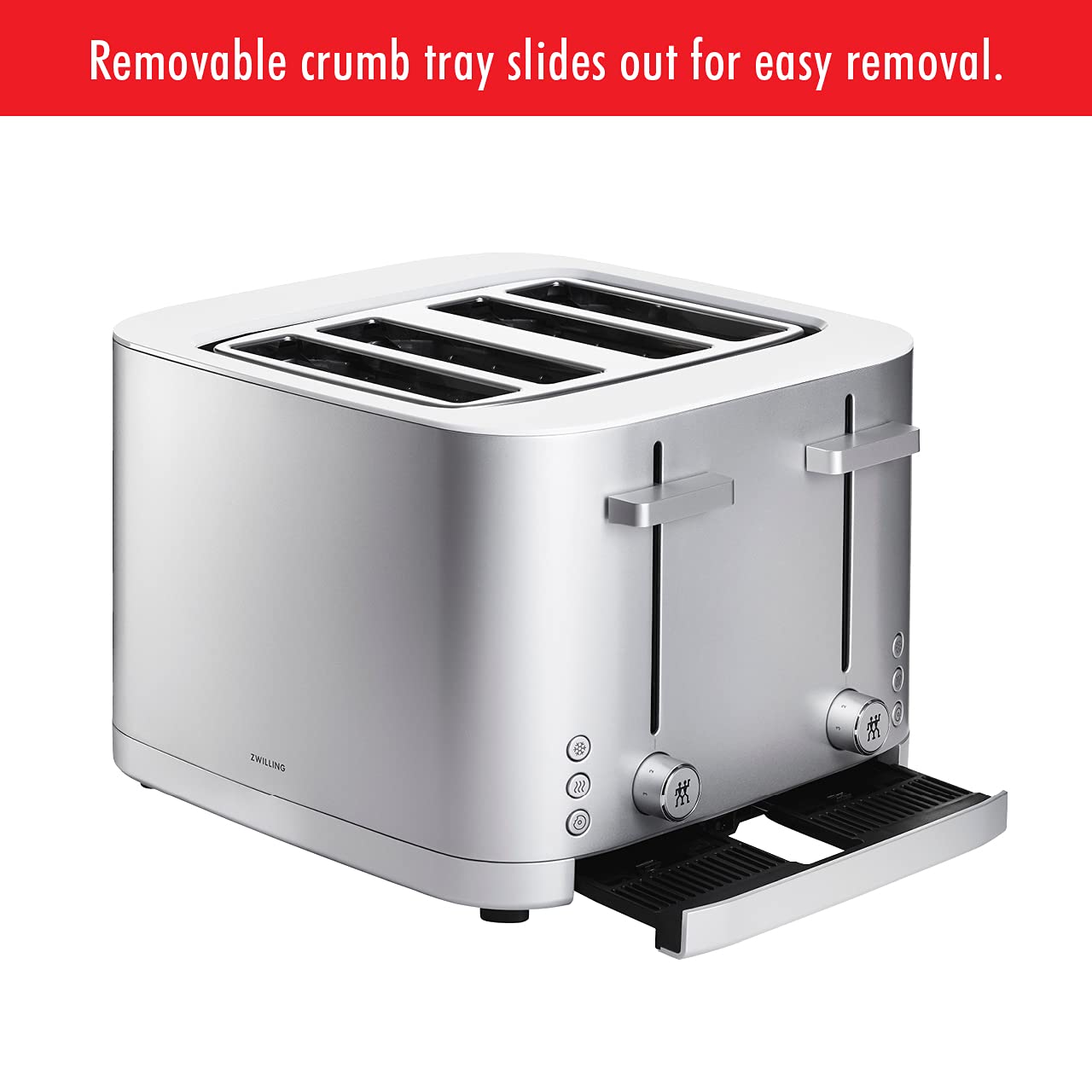 ZWILLING Enfinigy 4 Slice Toaster with Extra Wide 1.5" Slots for Bagels + 7 Toast Settings - electronicsexpo.com - Toasters