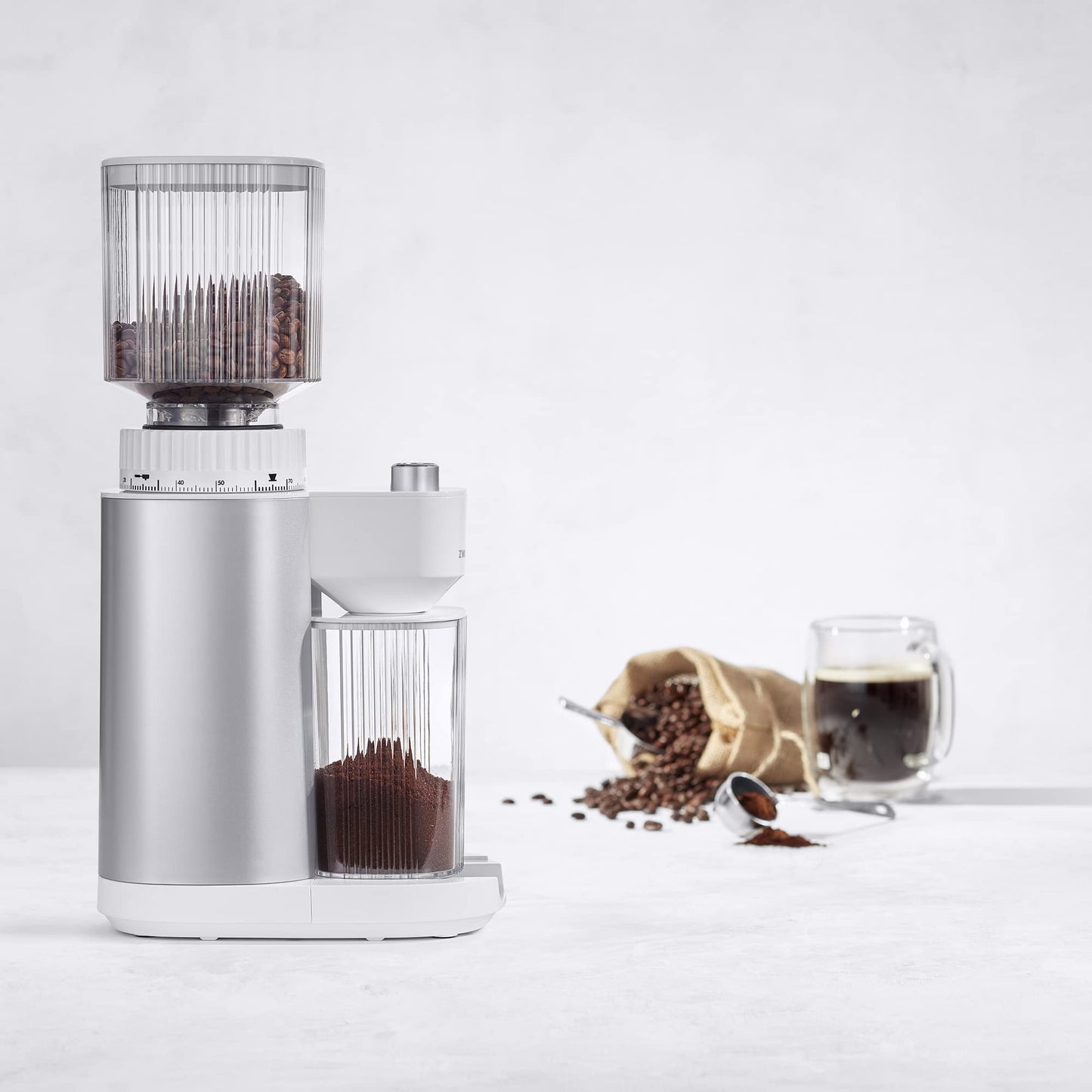 ZWILLING Enfinigy Burr Coffee Grinder Electric, 140 Coffee Grinding Options from Espresso to Drip Coffee (Silver) - electronicsexpo.com - Coffee Grinders