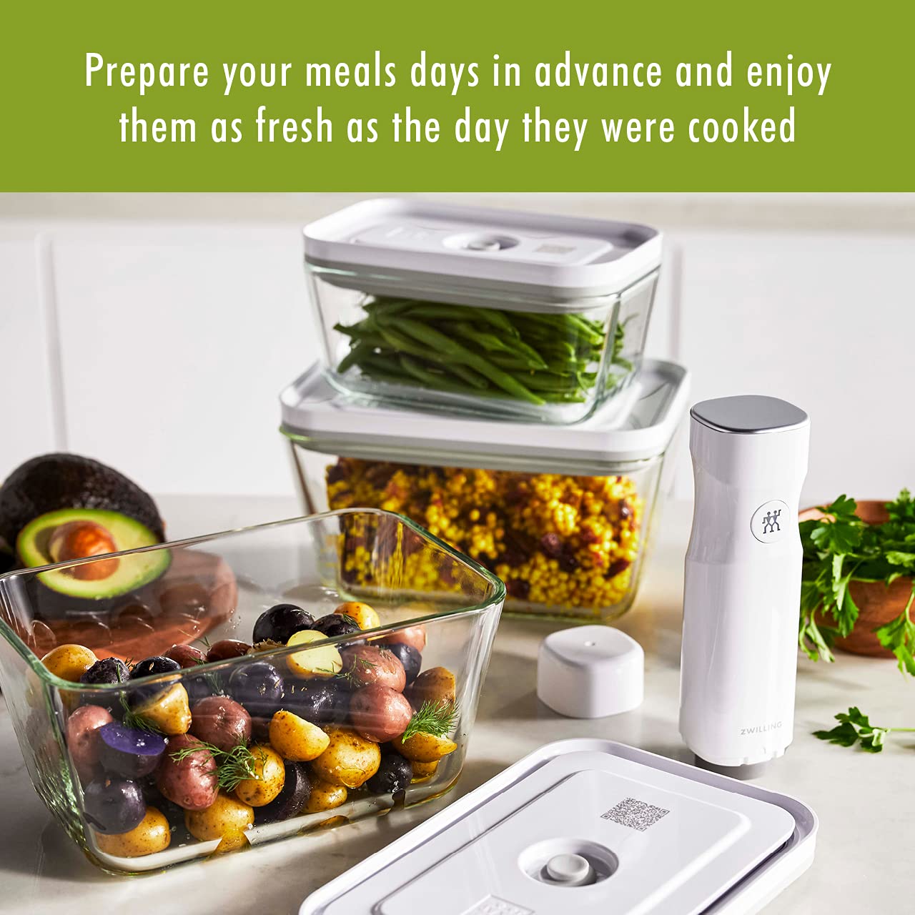ZWILLING Fresh & Save 2 - pc Large Glass Airtight Food Storage Container, Meal Prep Container - electronicsexpo.com - Food Storage Containers
