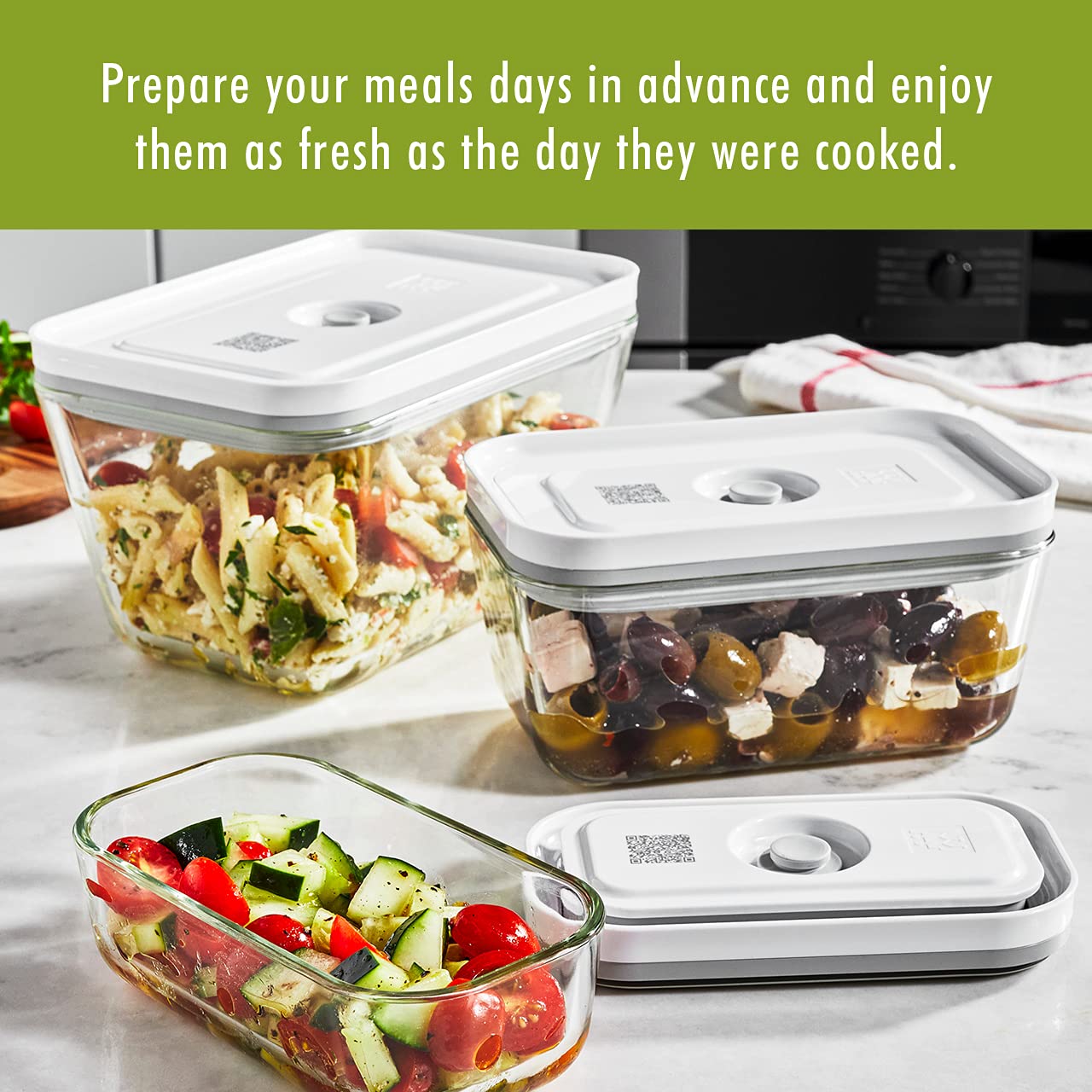Zwilling Fresh & Save 3 - pc Glass Storage Containers with Lids - electronicsexpo.com - Food Storage Containers