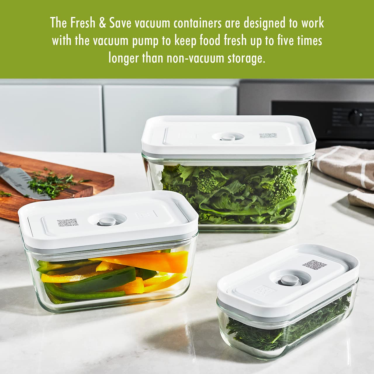 Zwilling Fresh & Save 3 - pc Glass Storage Containers with Lids - electronicsexpo.com - Food Storage Containers