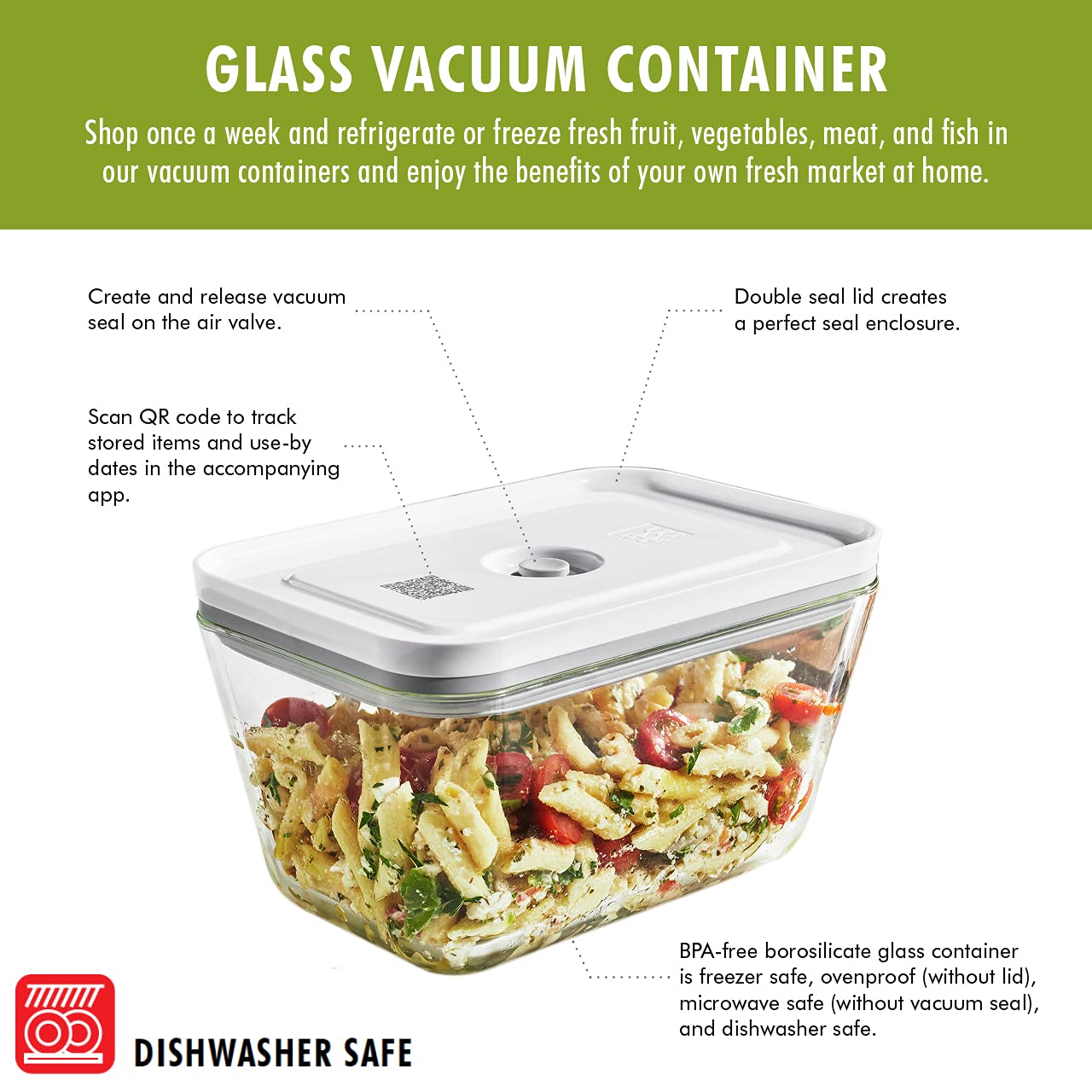 ZWILLING Fresh & Save Vacuum Fridge Glass - Container medium - electronicsexpo.com - Food Storage Containers