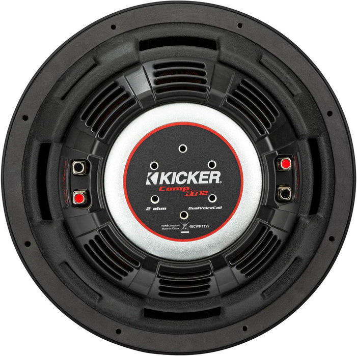 Kicker 48CWRT124 CompRT Series Shallow-Mount 12" Subwoofer Dual 4-ohm Voice Coils