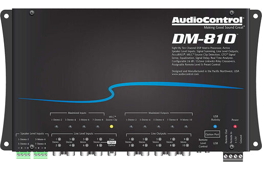 Audio Control - 8410808 - DM810 Digital Signal Processor - 8 Inputs/10 Outputs