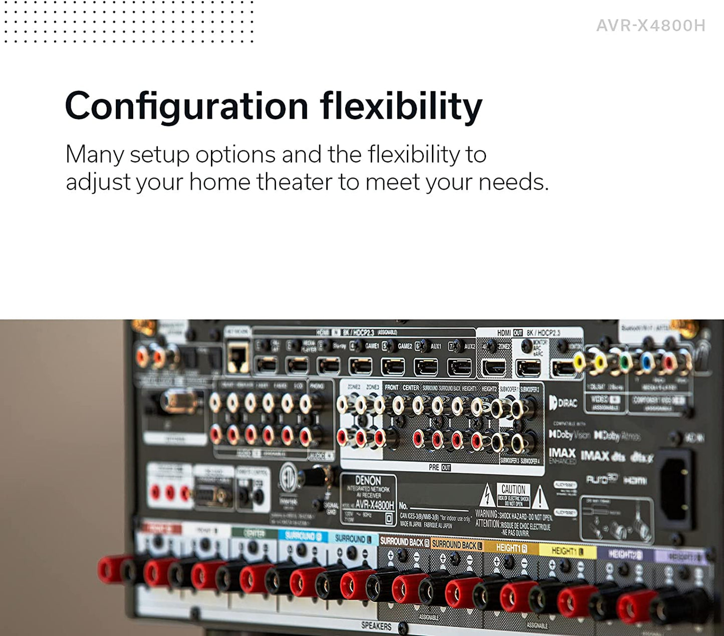 Denon AVR - X4800H 9.4 - Channel Home Theater Receiver - electronicsexpo.com - Home Theater Receivers