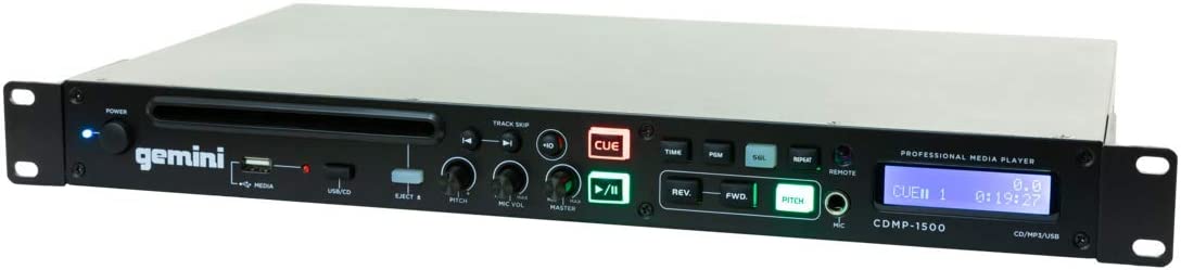 Gemini Sound CDMP - 1500 19" Professional Mountable CD MP3 USB Media Music Player System Input with Remote - electronicsexpo.com - CD Players