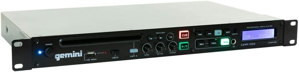 Gemini Sound CDMP - 1500 19" Professional Mountable CD MP3 USB Media Music Player System Input with Remote - electronicsexpo.com - CD Players