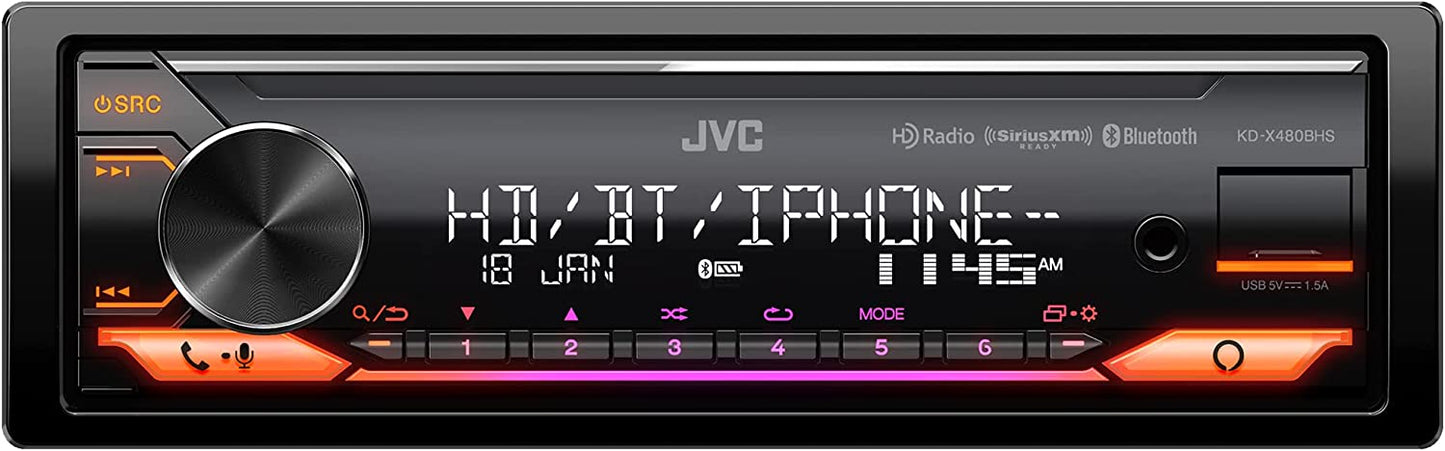 JVC KD - X480BTS Single - DIN Multimedia Car Stereo Receiver - electronicsexpo.com - Car Stereo Receivers