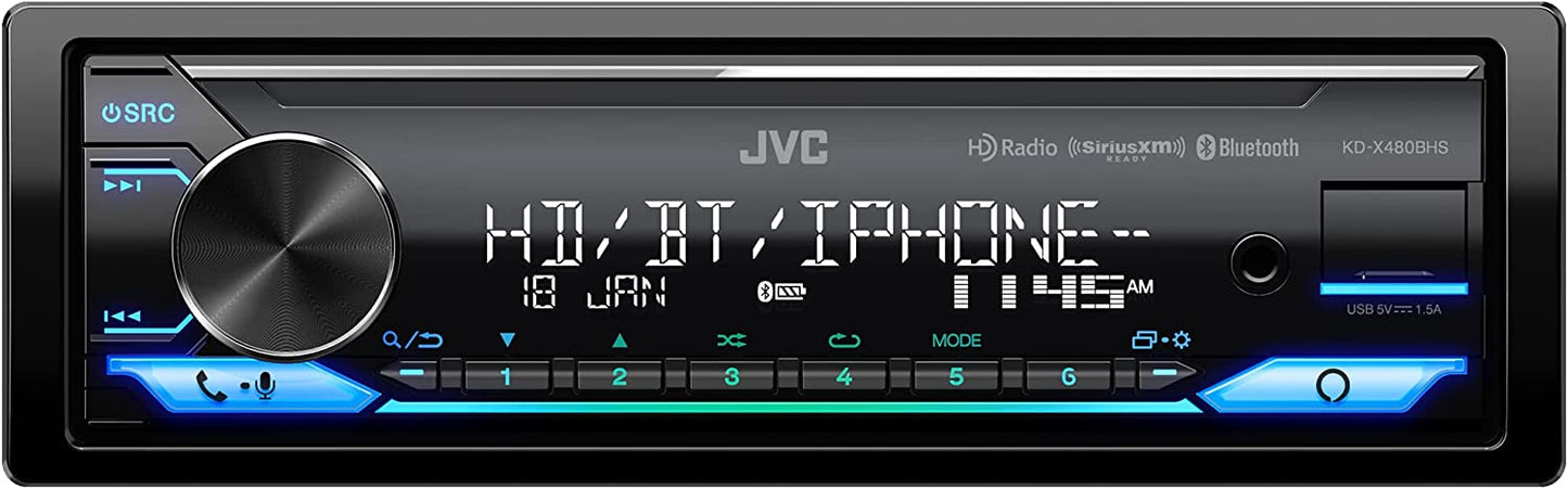 JVC KD - X480BTS Single - DIN Multimedia Car Stereo Receiver - electronicsexpo.com - Car Stereo Receivers