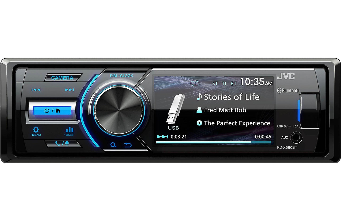 JVC KD - X560BT Digital Media Receiver for Jeep, Powersports, or Marine Applications - electronicsexpo.com - Car Stereo Receivers