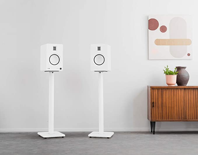 Kanto SP32PL Universal Speaker Floor Stands for Bookshelf Speakers (White/Pair) - electronicsexpo.com - Speaker Stands & A/V Racks
