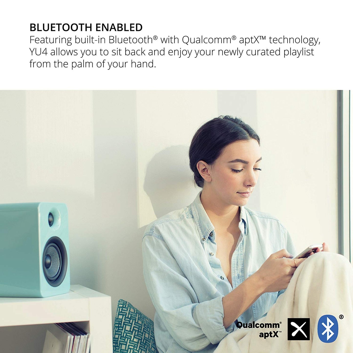 Kanto YU4 Powered Speakers with Bluetooth and Phono Preamp (Pair) - electronicsexpo.com - Powered Speakers