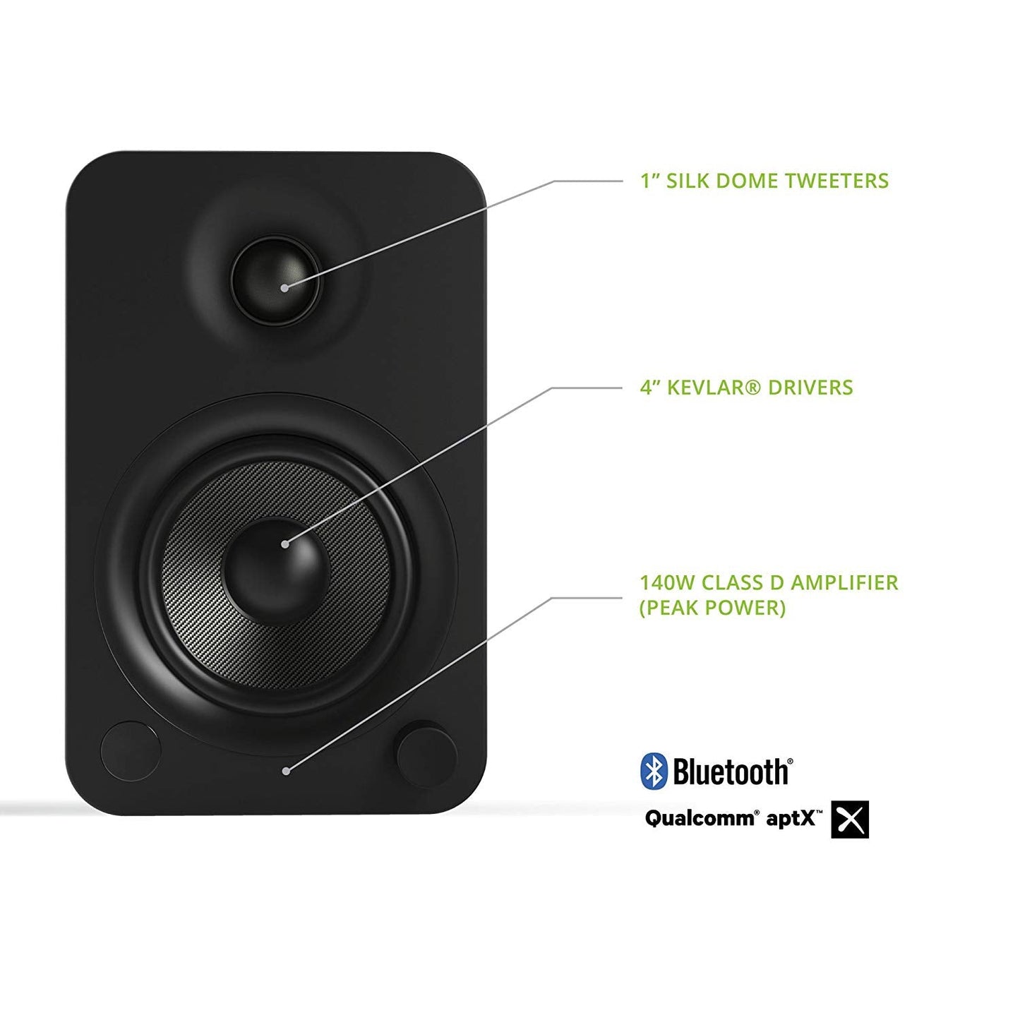 Kanto YU4 Powered Speakers with Bluetooth and Phono Preamp (Pair) - electronicsexpo.com - Powered Speakers