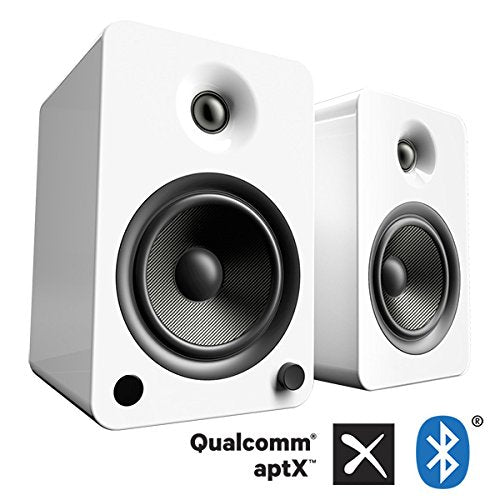 Kanto YU6 Powered Speakers with Bluetooth and Phono Preamp (Gloss White) - electronicsexpo.com - Bluetooth Speakers