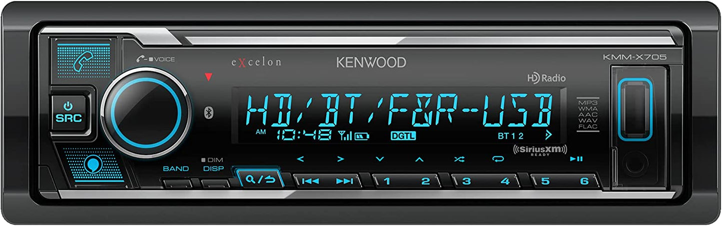 Kenwood Excelon KMM - X705 Digital Multimedia Car Stereo Single - DIN with Bluetooth - electronicsexpo.com - Car Stereo Receivers