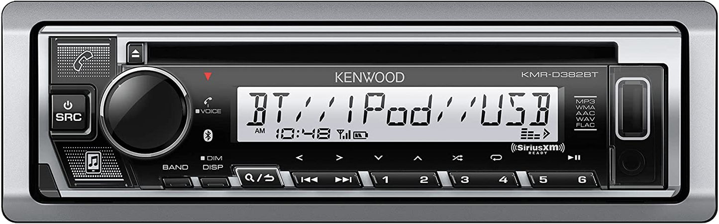 Kenwood KMR - D382BT Single - Din Car & Marine Stereo (Open box) - electronicsexpo.com - Car Stereo Receivers