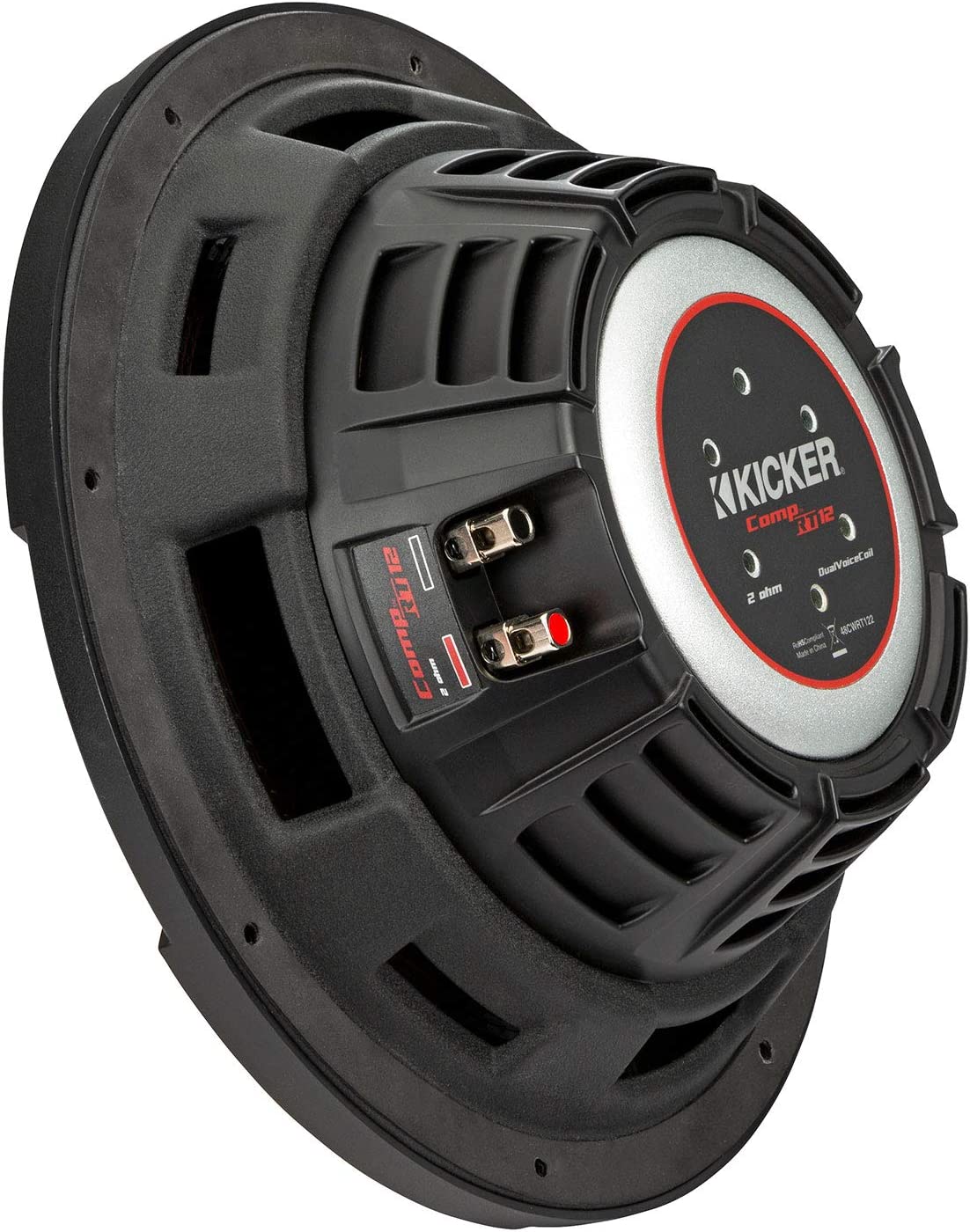 Kicker 48CWRT124 CompRT Series Shallow - Mount 12" Subwoofer Dual 4 - ohm Voice Coils - electronicsexpo.com - Car Speakers