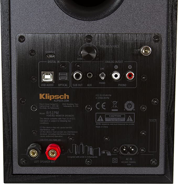 Klipsch R - 51PM Powered Bookshelf Speakers (Pair) - electronicsexpo.com - Powered Speakers