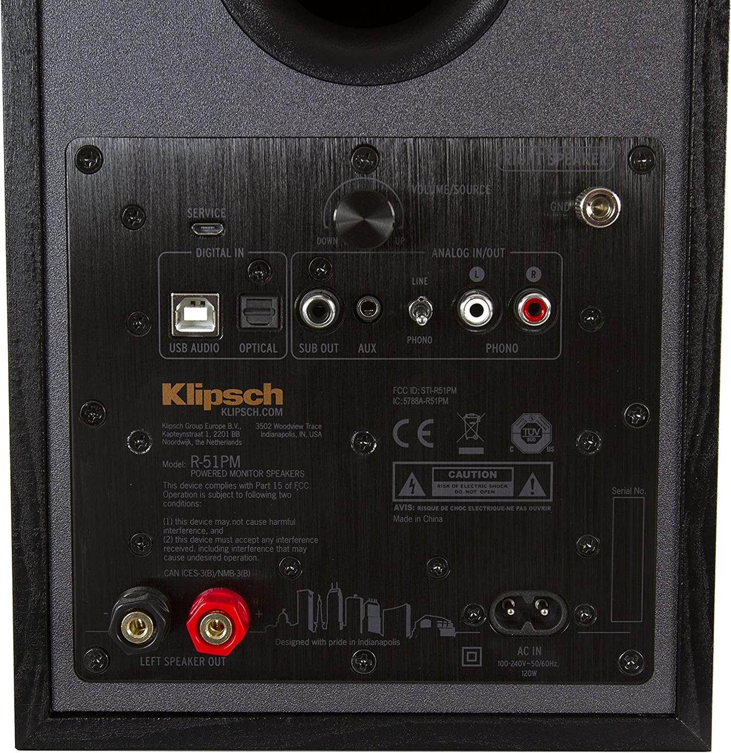 Klipsch R - 51PM Powered Bookshelf Speakers Pair (Certified Refurbished) - electronicsexpo.com - Bookshelf Speakers