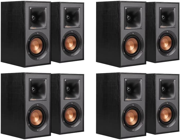 Klipsch Reference R - 41M Bookshelf Speakers (8 Speaker Bundle) - electronicsexpo.com - Bookshelf Speakers