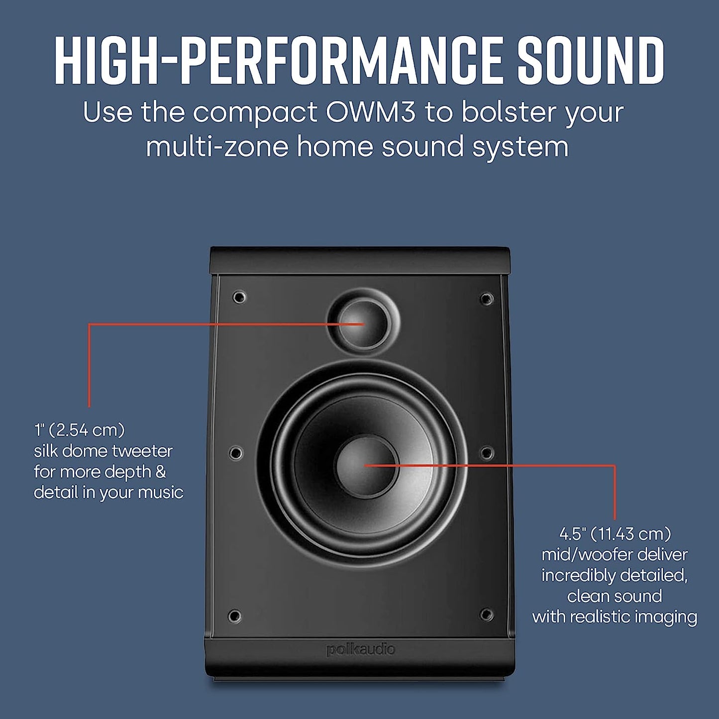 Polk Audio OWM3 Multi - Purpose Home Theater Speakers (Pair) - electronicsexpo.com - Surround Speakers