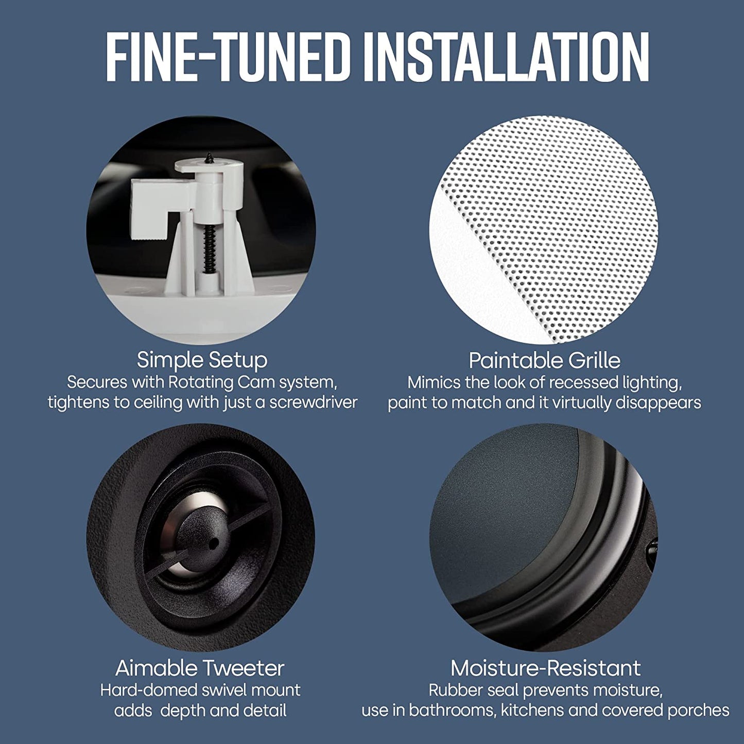 Polk Audio RC55i In - Wall Speakers (Pair) - electronicsexpo.com - In Ceiling In Wall Speakers