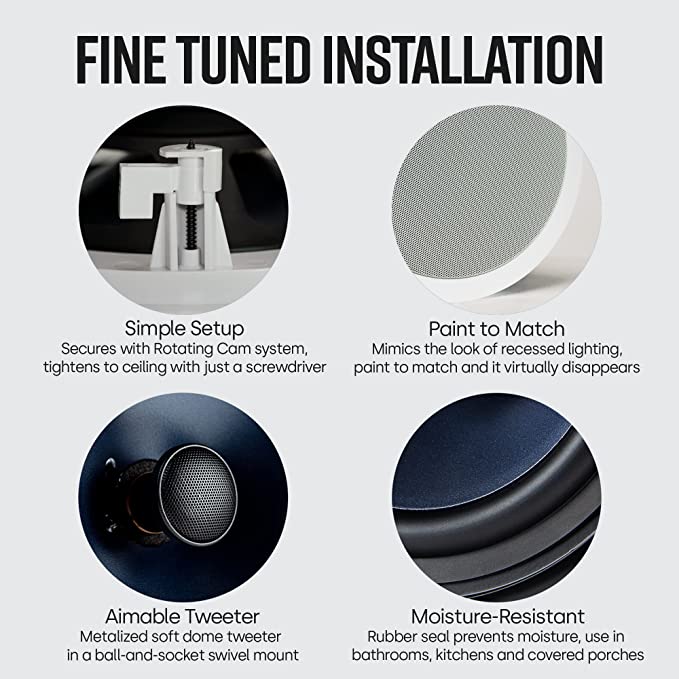 Polk Audio RC60i In - Ceiling/In - Wall Speakers (White) - electronicsexpo.com - In Ceiling In Wall Speakers