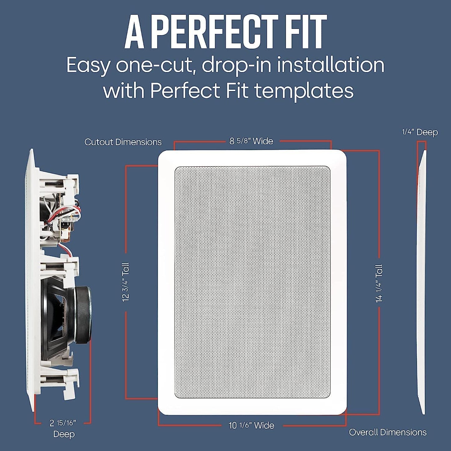 Polk Audio RC85i 8'' 2 - Way Premium In - Wall Speakers (4 Speaker Bundle) - electronicsexpo.com - In Ceiling In Wall Speakers