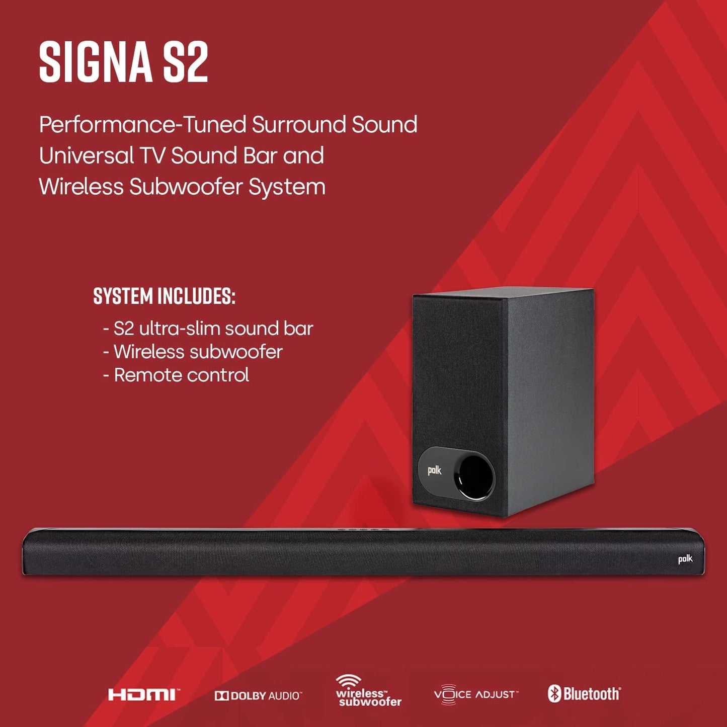 Polk Audio Signa S2 2.1 - Channel Soundbar System - electronicsexpo.com - Soundbars