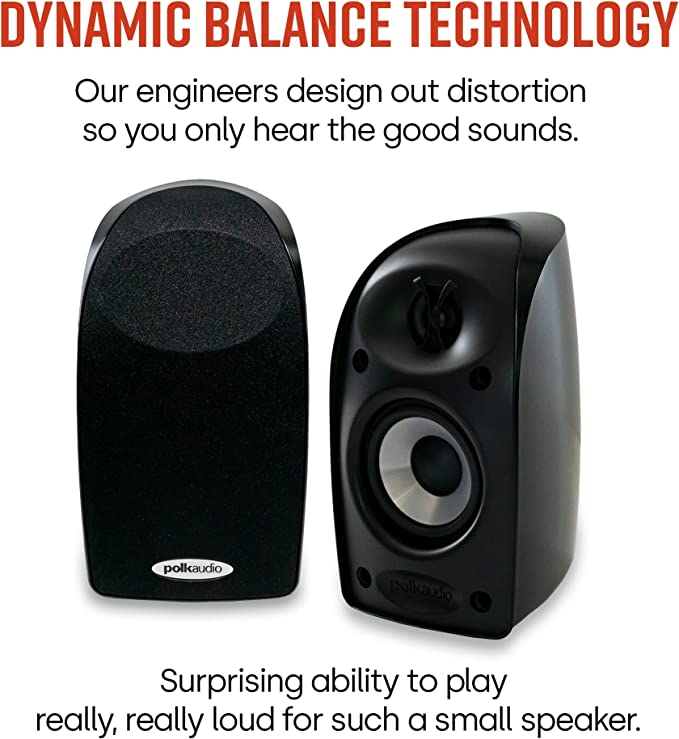 Polk Audio TL1 Satellite Speaker (Each/Black) - electronicsexpo.com - Surround Speakers