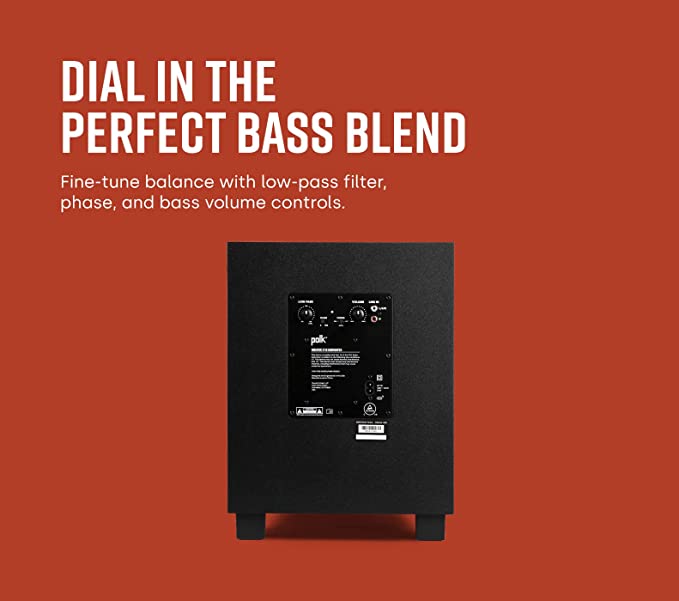 Polk Monitor XT10 Home Subwoofer, 10" Deep Bass Woofer (Certified Refurbished) - electronicsexpo.com - Subwoofers