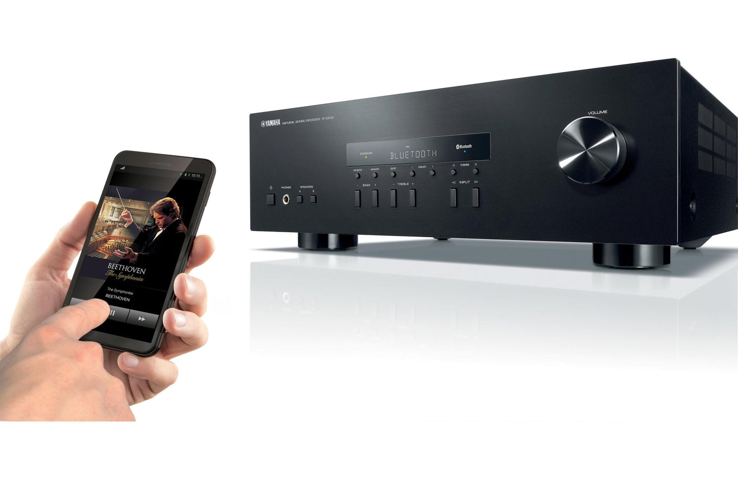 Yamaha R - S202 Stereo Receiver with Bluetooth (Certified Refurbished) - electronicsexpo.com - Home Theater Receivers