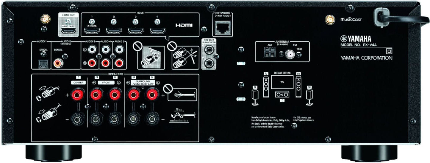 Yamaha RX - V4A 5.2 Channel 8K Home Theater AV Receiver - electronicsexpo.com - Home Theater Receivers