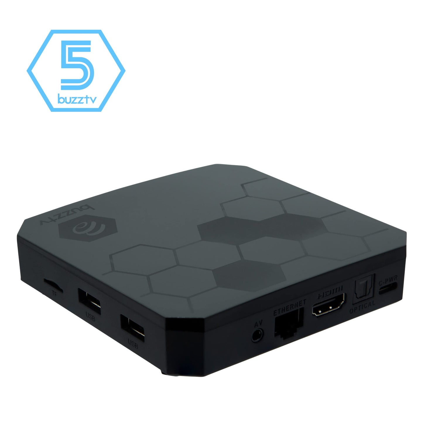 BuzzTV The Classic Android 11 TV Box, Amlogic S905X4 Quad-Core 64-bit Cortex-A55 Processor, 4GB DDR4 RAM, 64GB eMMC Storage, 4K UHD Streaming