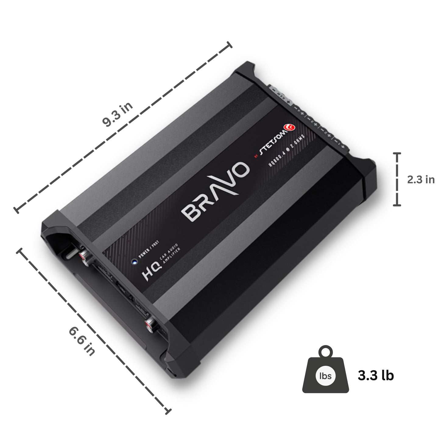 Stetsom Bravo HQ 800.4 Multichannel Car Audio Digital Amp