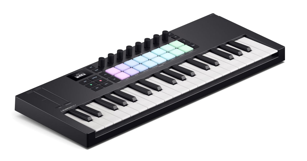 Novation Launchkey Mini 37 MK4 USB MIDI Keyboard Controller (Black, 37 Mini Keys)