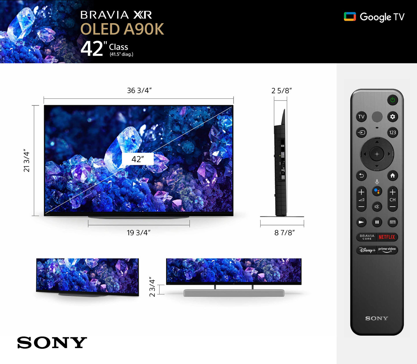 Sony BRAVIA XR A90K 42" HDR 4K UHD OLED TV