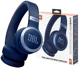 JBL Live 670NC Wireless Noise Cancelling On-Ear Headphones with Case Blue (Bundle)