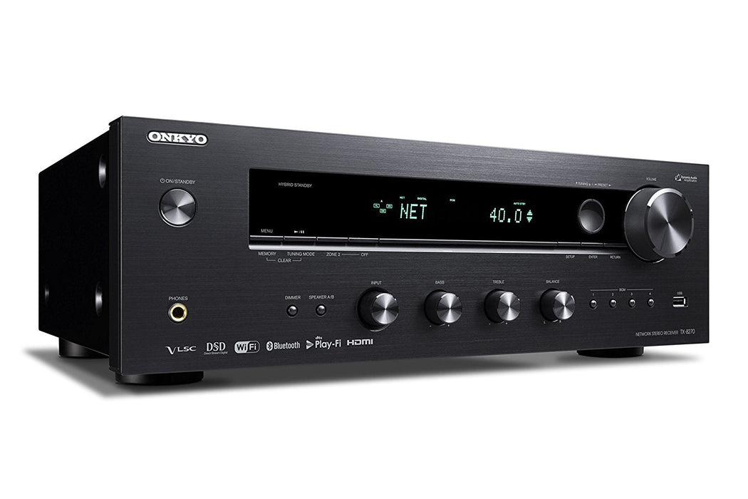Products Onkyo TX-8270 2 Channel Network Stereo Receiver with 4k HDMI (Certified Refurbished)