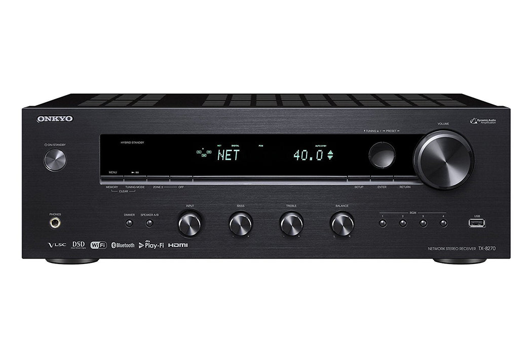 Onkyo TX-8270 2 Channel Network Stereo Receiver with 4k HDMI (Open Box)