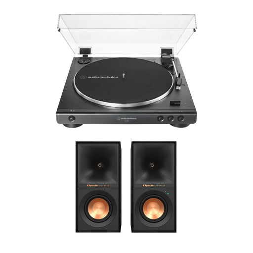 Audio-Technica AT-LP60X-BK Turntable with Klipsch R-40PM Powered Speakers (Bundle)