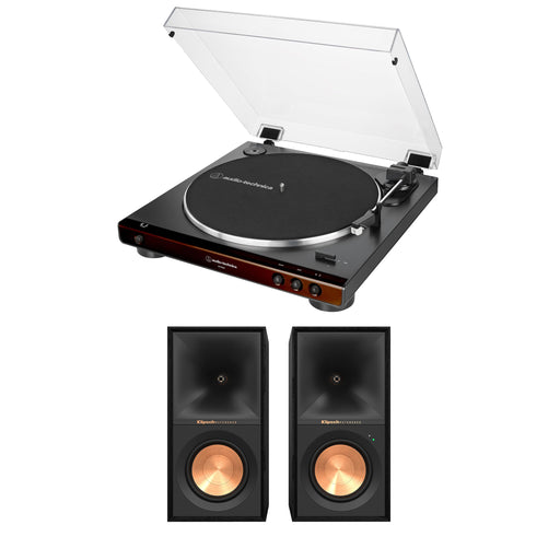 Audio-Technica AT-LP60X-BW Turntable (Brown) with Klipsch R-50PM Powered Speakers - Bundle -  - electronicsexpo.com
