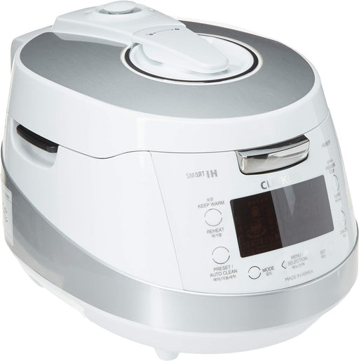 Cuckoo CRP-HS0657F Induction Heating Pressure Rice Cooker 18 Built-In Programs (White/Silver)
