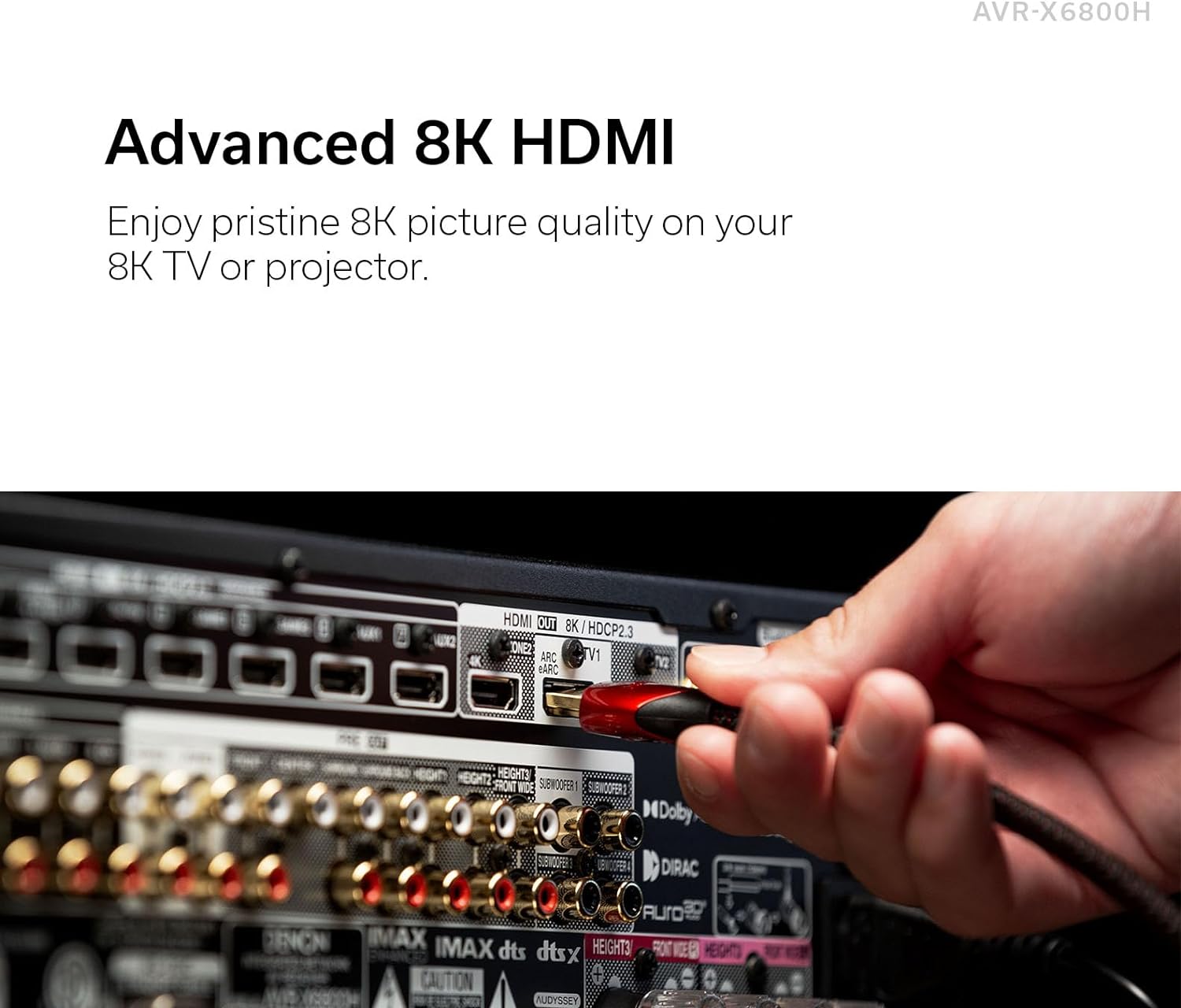 Denon AVR-X6800H 11.4 Channel 8K Home Theater Receiver