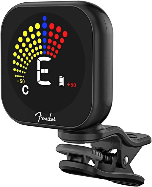 Fender Flash 2.0 Guitar Tuner Clip On, Rechargeable Guitar Tuner for 6 Strings, Battery and Micro USB Audio Charger Included