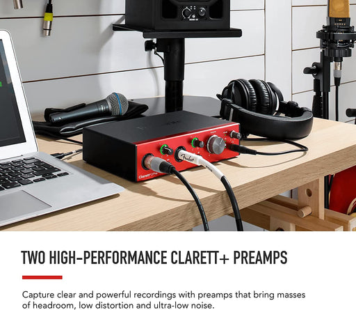 Focusrite Clarett+ 2Pre 10-In / 4-Out Audio Interface